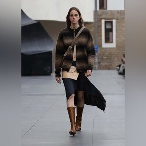 Paloma Wool Zip Knit Sweater Brown size L